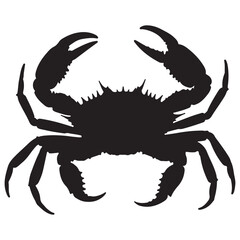 Crab vector silhouette icon. Vector illustration eps 10.