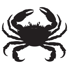 Crab vector silhouette icon. Vector illustration eps 10.