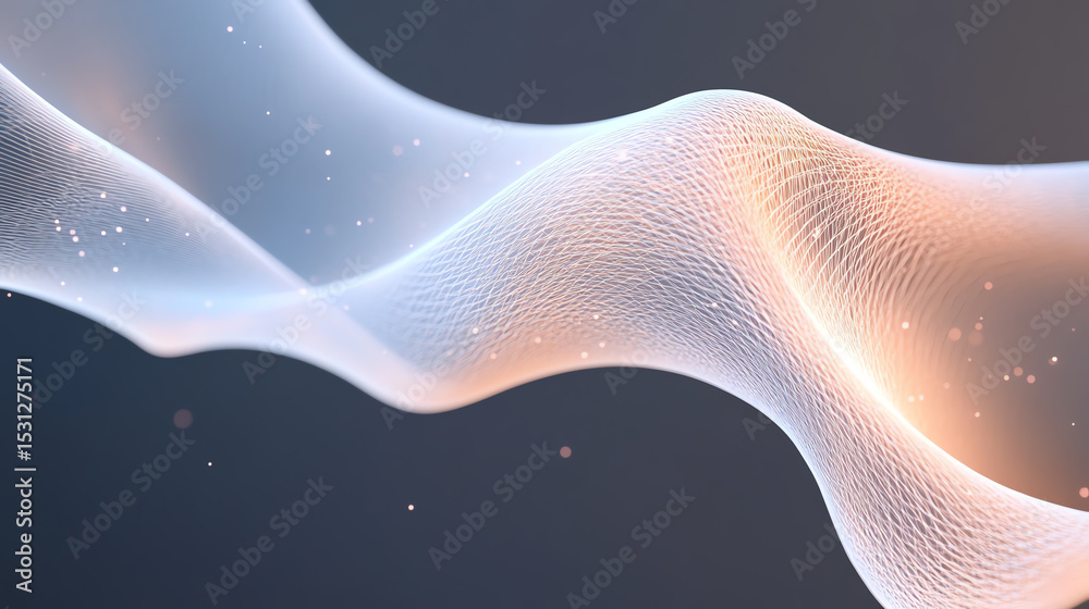Aufkleber abstract wave design representing fluid motion with soft colors, perfect for backgrounds or creative