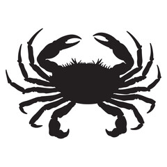 Crab vector silhouette icon. Vector illustration eps 10.