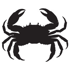 Crab vector silhouette icon. Vector illustration eps 10.