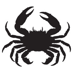 Crab vector silhouette icon. Vector illustration eps 10.