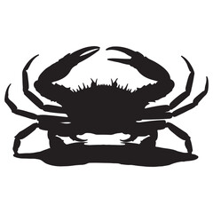 Crab vector silhouette icon. Vector illustration eps 10.