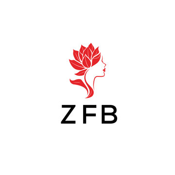 ZFB Letter logo white background