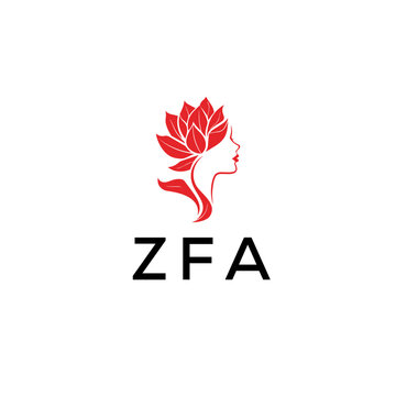 ZFA Letter logo white background