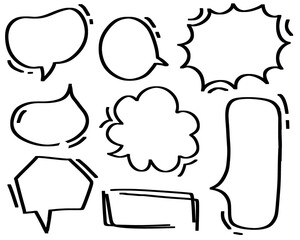 手書きカートゥーン風吹き出し