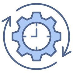 Efficiency Blue Icon
