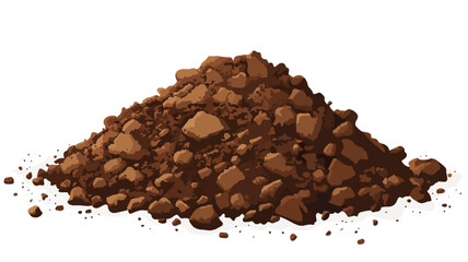Detailed Pile of Soil Vector Illustration for Landscaping Designs and Construction Projects