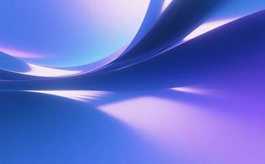 Generative ai image of smooth blue to purple gradient with abstract light flare