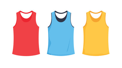 Stylish Summer Tank Top Sleeveless Shirt Vector Isolated Design