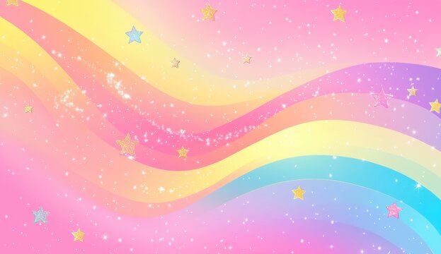 Rainbow Colored Glitter Unicorn Princess Mermaid Birthday Party