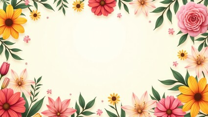Father's Day Card Design with Floral Theme