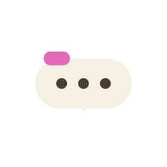 Elegant Message Bubble Icon: Notification Design Element
