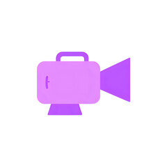 Purple Camcorder Icon:  Video Production, Filmmaking, and Media Graphics
