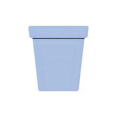 Light Blue Plant Pot: Simple Pot Illustration