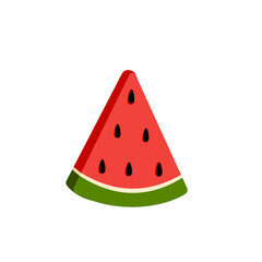 slice of watermelon flat design vector