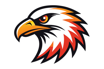Fototapeta premium Eagle head mascot logo vector simple elements powerful symbol perfect for logo illustration