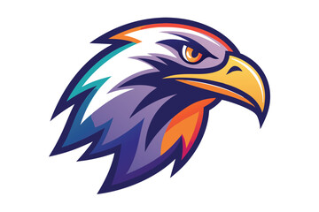 Fototapeta premium Eagle head mascot logo vector simple elements powerful symbol perfect for logo illustration