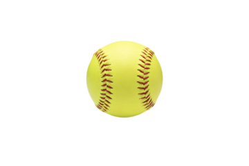 Isolated Bright Yellow Softball
