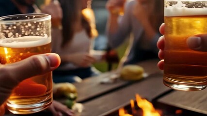 glass of beer on bar counter - Powered by Adobe