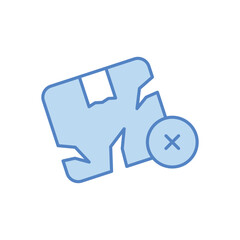 Broke Goods Icon vector stock illustration