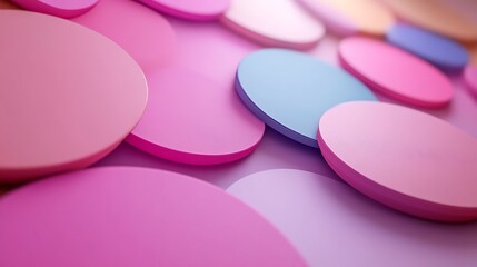 Abstract circles in pastel colors