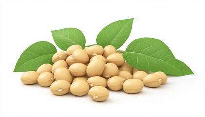 Soybean On White Background With Clipping Path Provided. Get A Clean And Professional Image Of A Soybean For Your Project.