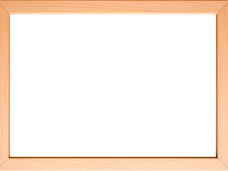 Obraz premium Wooden frame isolated on white background.