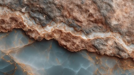 Abstract marble, teal and tan