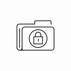 folder lock safety icon sign vector