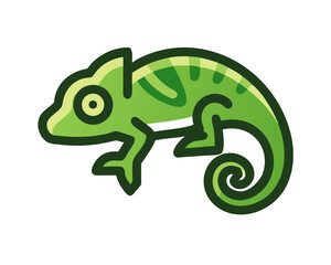 chameleon on a white background