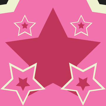 Stars Flat Shapes 5 Styles Square Transitions 2 MOGRT 382