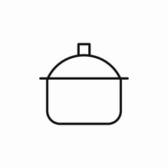 Obraz premium pot cook icon sign vector