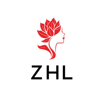 ZHL Letter logo white background