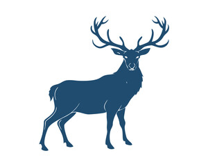 deer silhouette vector illustration