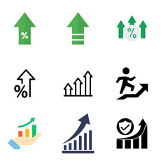 Increase icon  vector
