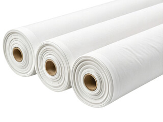 Fabric Rolls Mockup. Textile Material Template. Isolated Fabric Spools. Sewing or Design Template