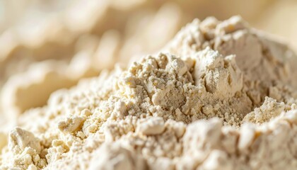 Fine Texture of Einkorn Flour with Nutty Flavor in Macro Shot