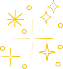Yellow sparkling stars 9