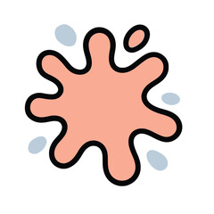 Obraz premium Bold Line Peace Lily Plant Icon Flat 2D Vector Illustration for Botanical Designs, Nature Themes, and Peace Symbolism