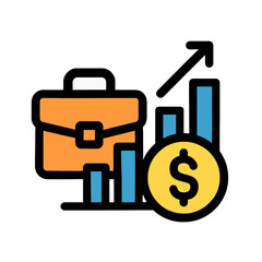 Business Growth  Financial Success, Investment, and Profit Increase Icon