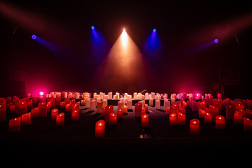 Stage Illuminated by Candles
