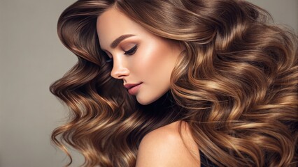 Elegant hairstyling techniques modern studio portrait photography soft lighting profile view hair care tips for stunning looks