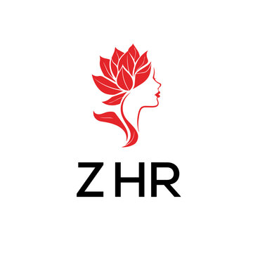 ZHR Letter logo white background