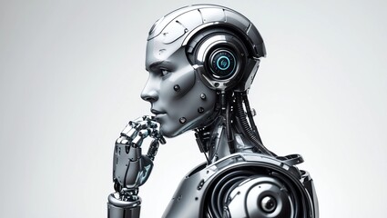 ai robot thinking 