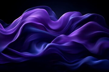 Obraz premium Flowing purple and blue fabric drapes