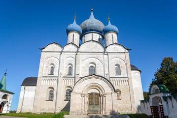 The ancient Theotokos-Rozhdestvensky Cathedral on the territory of the Suzdal Kremlin, Vladimir...