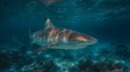 Blacktip shark underwater view