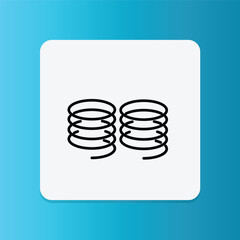 Icon of pocketed coil springs, representing advanced support system inside the mattress.