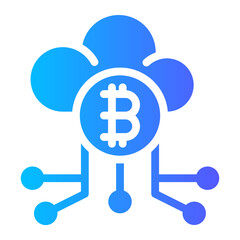 bitcoin cloud icon